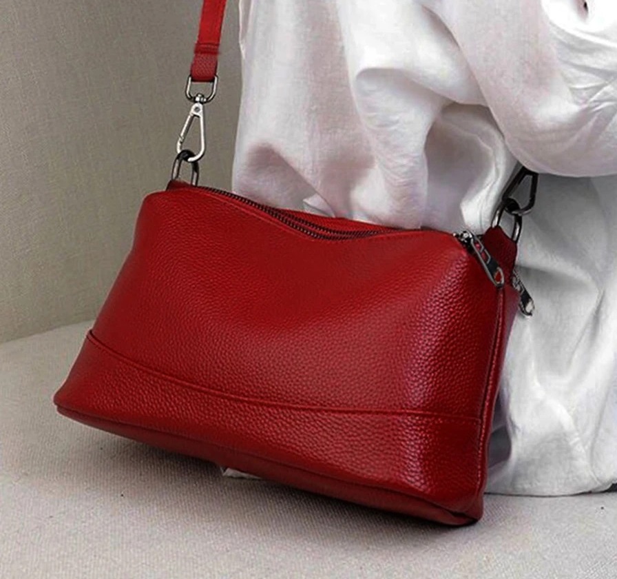Arliwwi Genuine Vegan Leather Shoulder Bag Women's Luxury Handbags