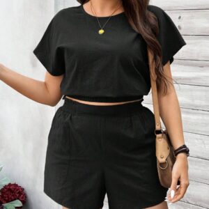Women Casual Top And Short Set