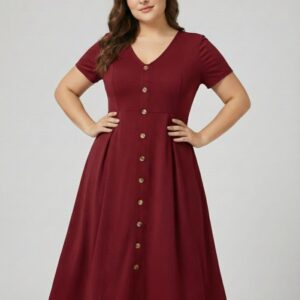 Curvy Front A Line Dress for Women mr