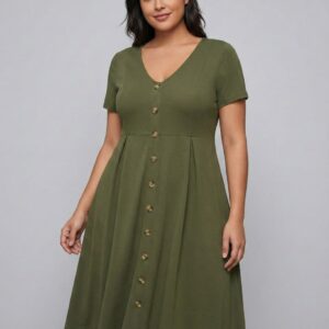 Curvy Front A Line Dress for Women bg